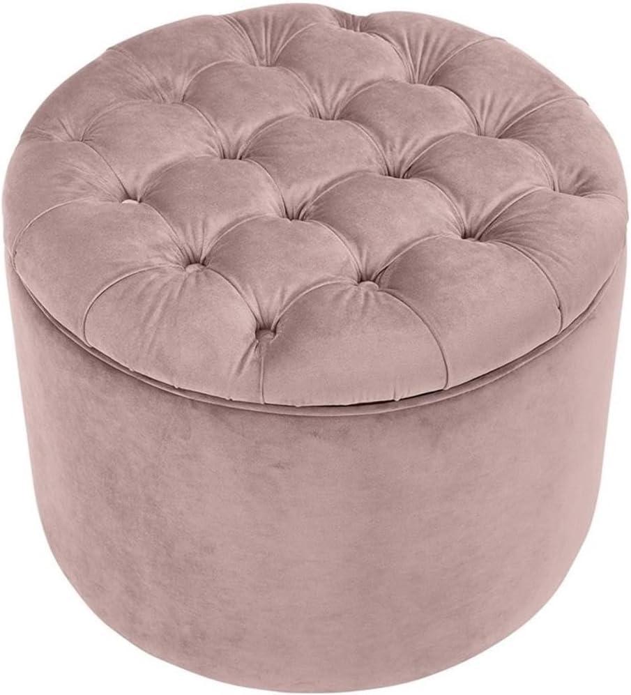 ASDRFYU Queen Velvet  Ottoman  Grey