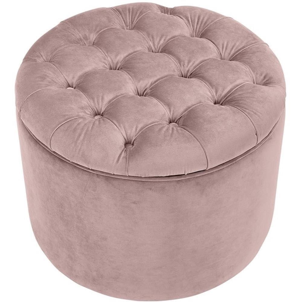 ASDRFYU Queen Velvet  Ottoman  Grey