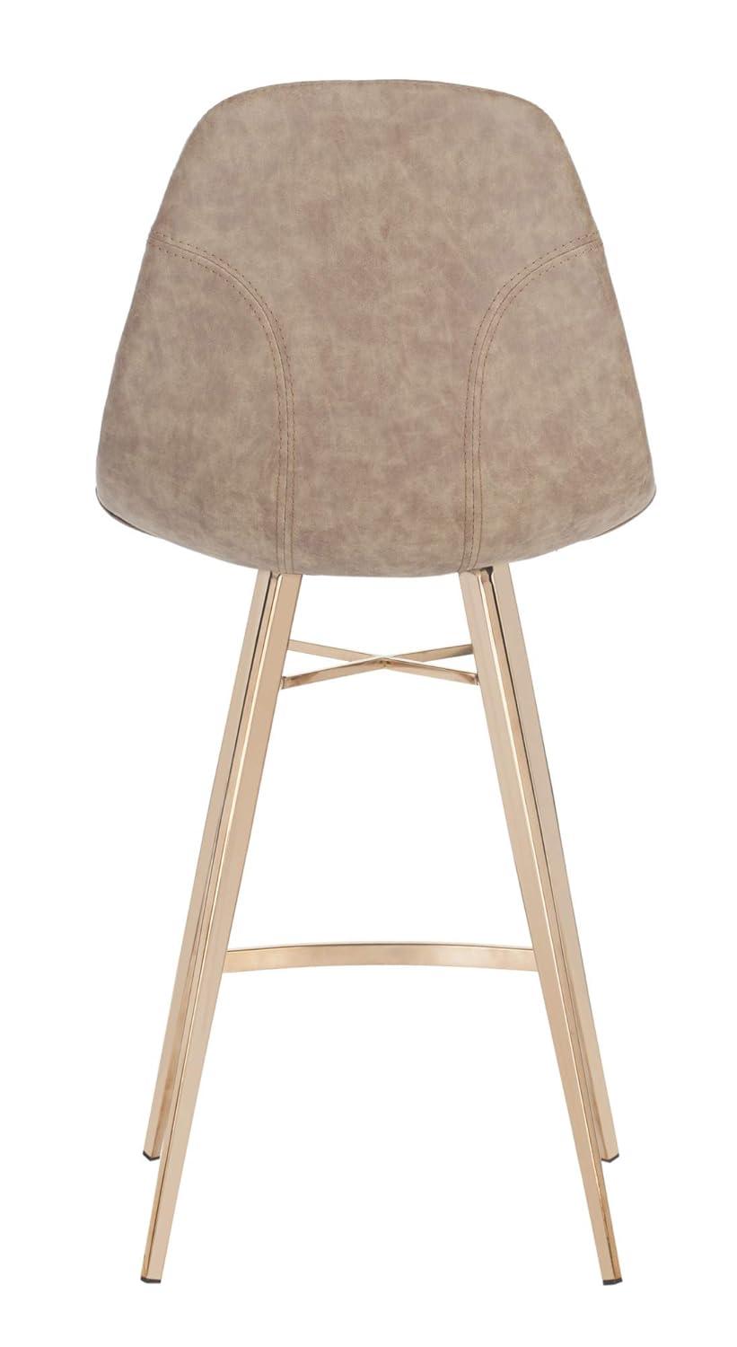 Mathison Counter Stool - FOX3012 - Brown/Copper - Safavieh Couture