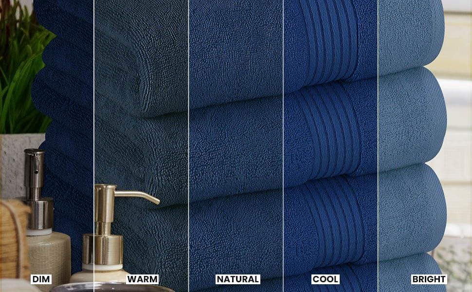 Utopia Towels 4 Pack Bath Towels Set, (27 x 54 Inches) 100% Ring Spun Cotton, Quick Dry, Highly Absorbent, Soft Feel Towels, Perfect for Daily Use (Navy) 27 x 54 Navy