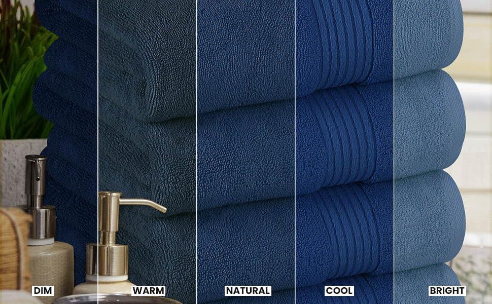 Utopia Towels - Bath Towels Set, Navy Blue - Luxurious 700 GSM 100% Ring Spun Cotton - Quick Dry, Highly Absorbent, Soft Feel Towels, Perfect for Daily Use (Pack of 4)