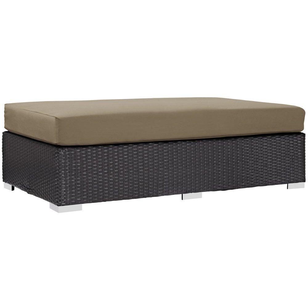Elswick Rectangle Outdoor Ottoman with Cushion