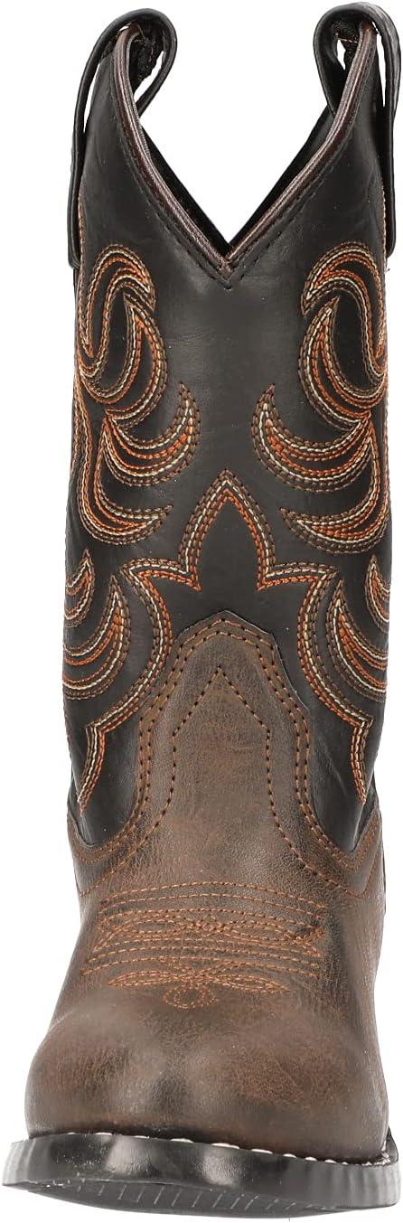 SMOKY MOUNTAIN BOOTS Kids Monterey Western Boots, Color: Brown/Black, Size: 6 (1575T-6R)