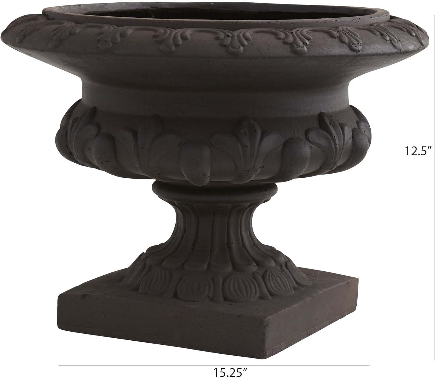 Nearly Natural  Iron Finished Decorative Urn