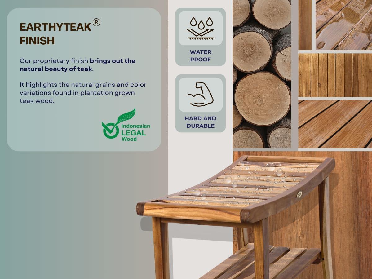 Harmony Teak Shower Bench, DecoTeak, Teak Shower Bench, Teak Shower Stool, Teak Bench Shower, Teak Wood Shower Bench, Teak Shower Seat, Wooden Shower Bench, Teak Shower Chair