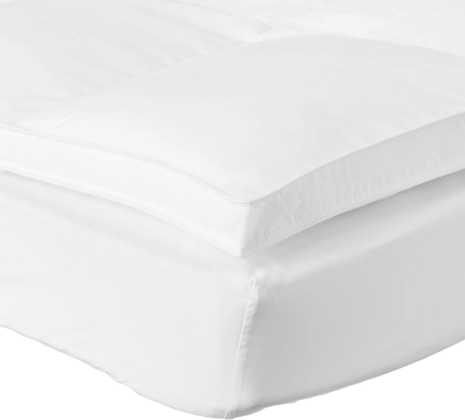 Twin White Down Alternative Featherbed Mattress Topper