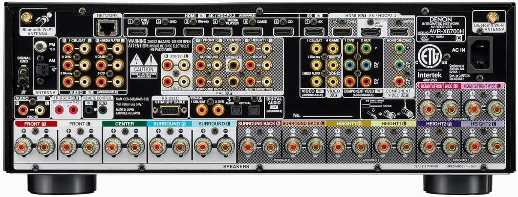 Denon AVR-X6700H 11.2-Channel 8K Home Theater Receiver with 3D Audio and  Voice Control Voice Control