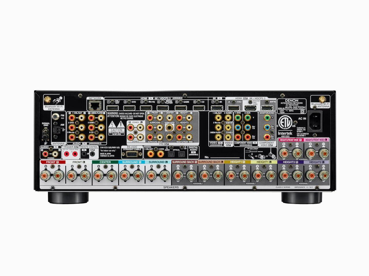 Denon AVR-X6700H 11.2-Channel 8K Home Theater Receiver with 3D Audio and  Voice Control Voice Control