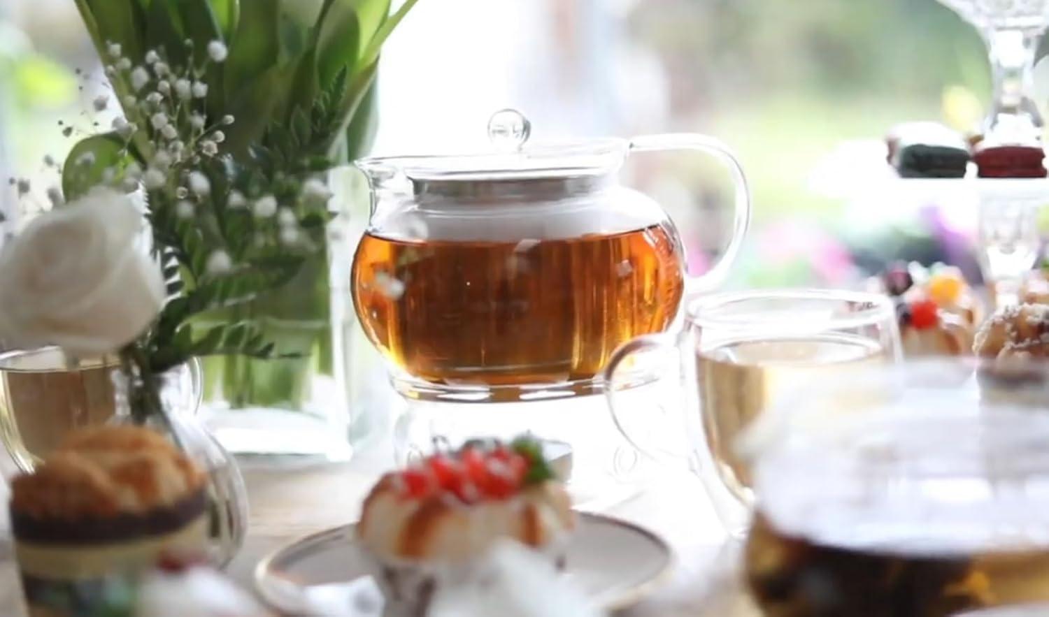 Teabloom 2-3 - CUP Clear Glass Dishwasher Safe Teapot
