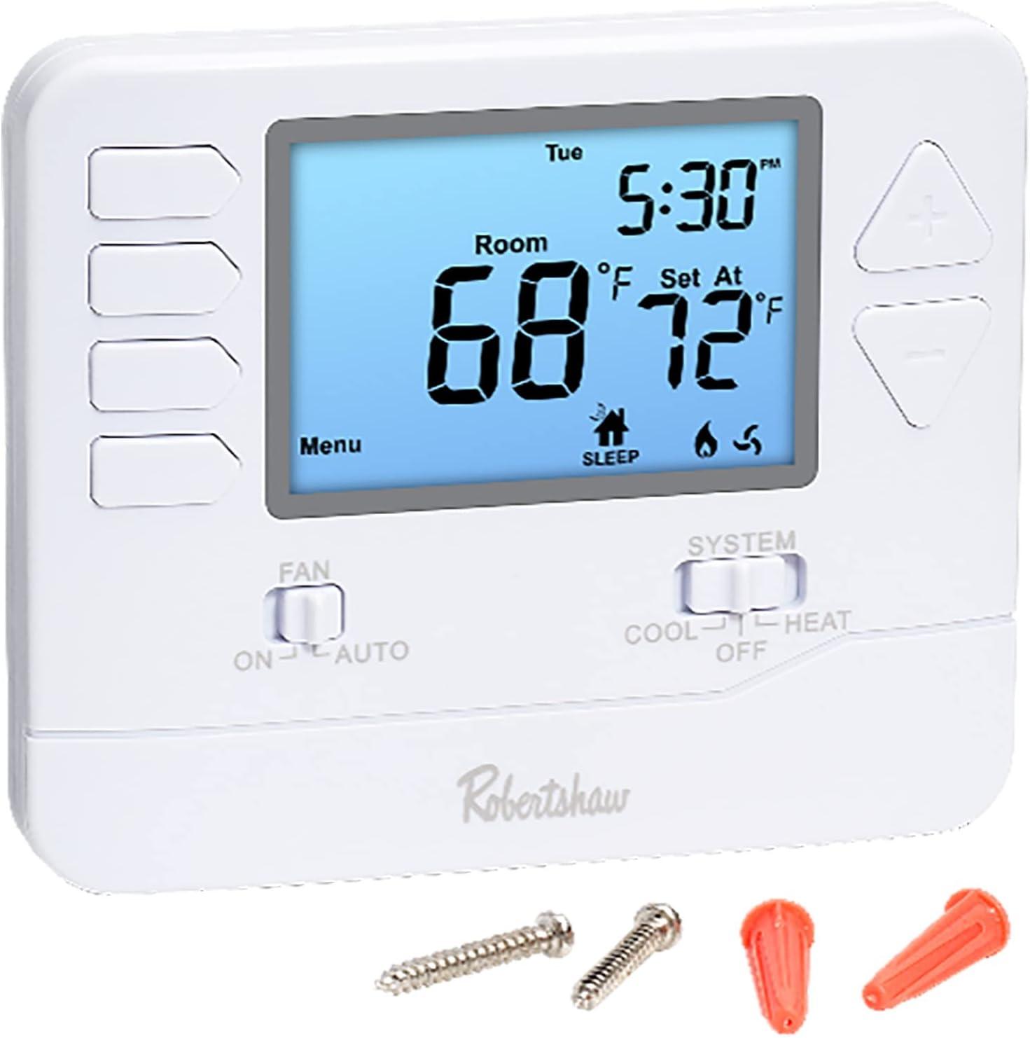 White Digital 7-Day Programmable Wall Thermostat