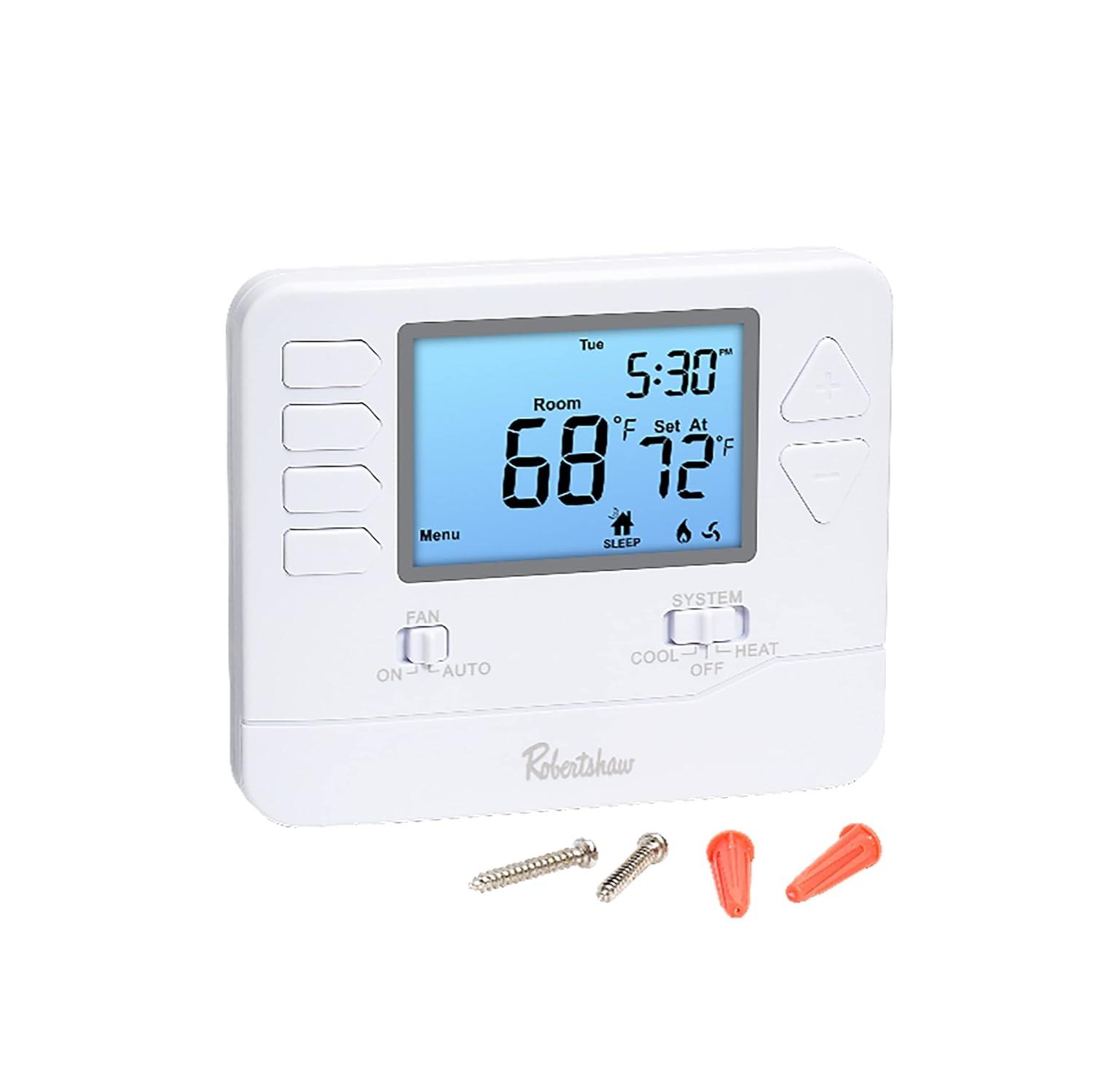 White Digital 7-Day Programmable Wall Thermostat