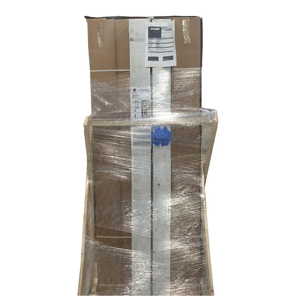 National Door Company, Barn Door Kit Door & Hardware, MDF, 84" x 84", 4-Lite Frosted, Frosted Collection, Universal Handing