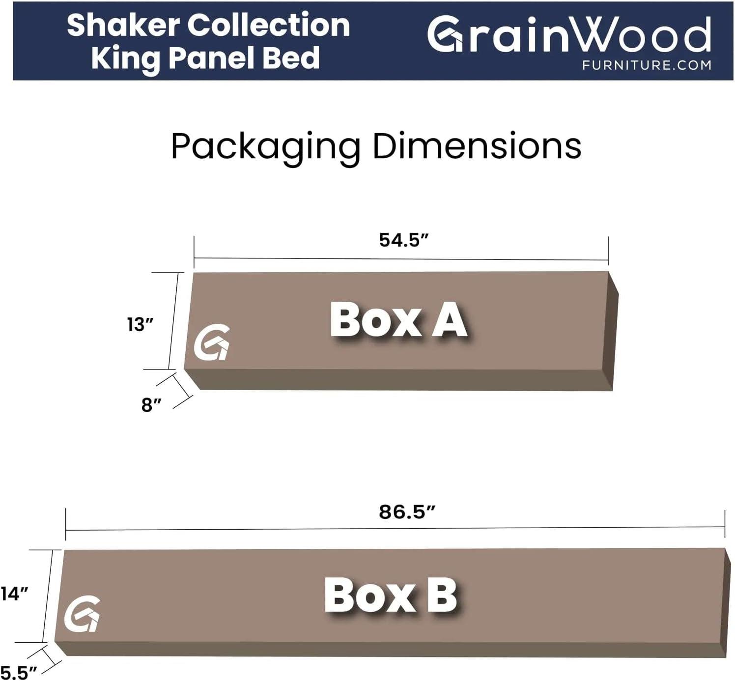 Shaker Solid Wood Panel Bed