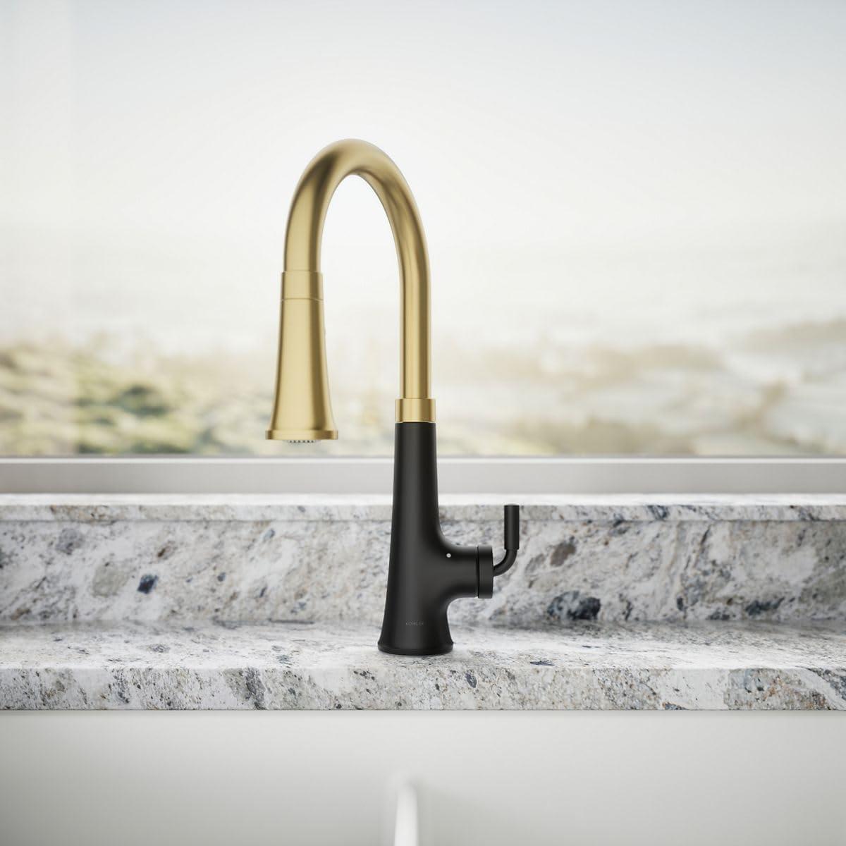 Tone Touchless Pull-Down Kitchen Sink Faucet with Three-Function Sprayhead