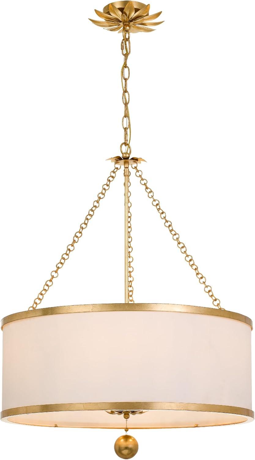 Six Light Chandelier-Antique Gold Finish    -Traditional Installation Crystorama Lighting 518-Ga