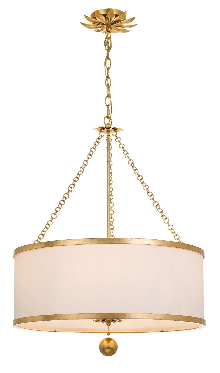 Six Light Chandelier-Antique Gold Finish    -Traditional Installation Crystorama Lighting 518-Ga