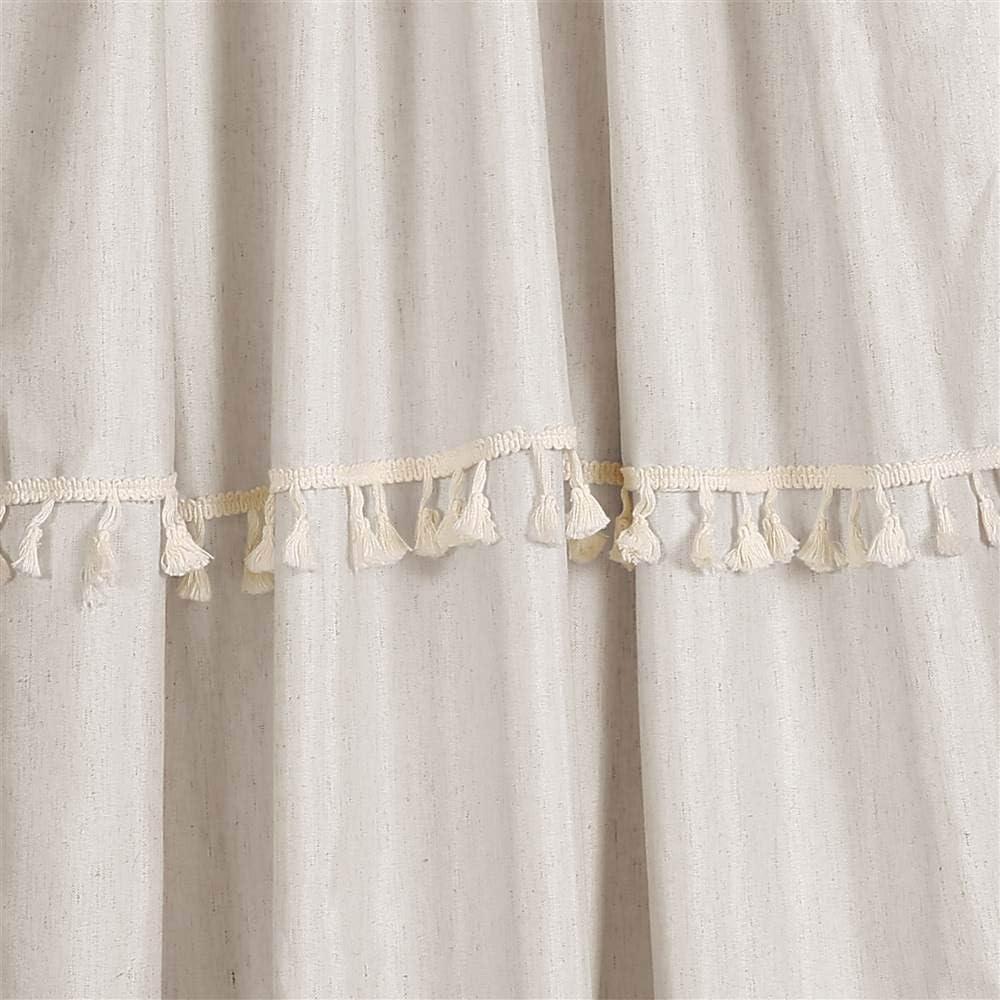 Lush Decor Solid Semi-Sheer Rod Pocket Curtain Panels (Set of 2)