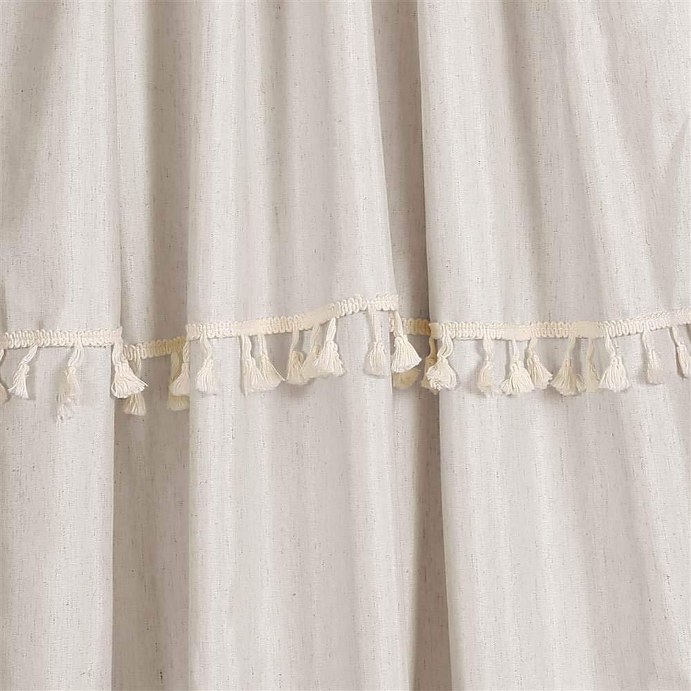 Lush Decor Solid Semi-Sheer Rod Pocket Curtain Panels (Set of 2)