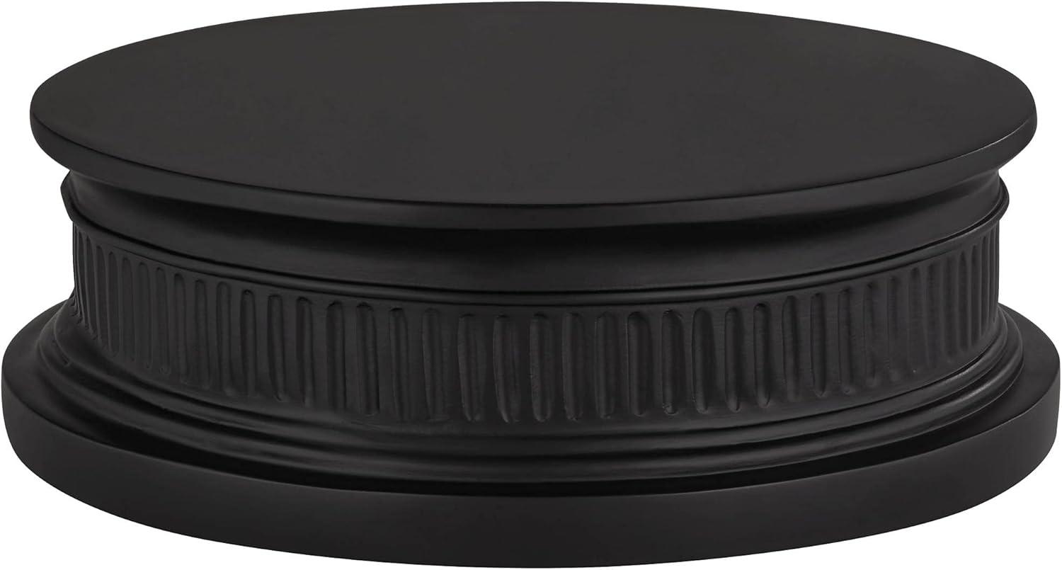 360 Lighting Round Black Finish 12 3/4" x 4 1/4" Pedestal Lamp Riser