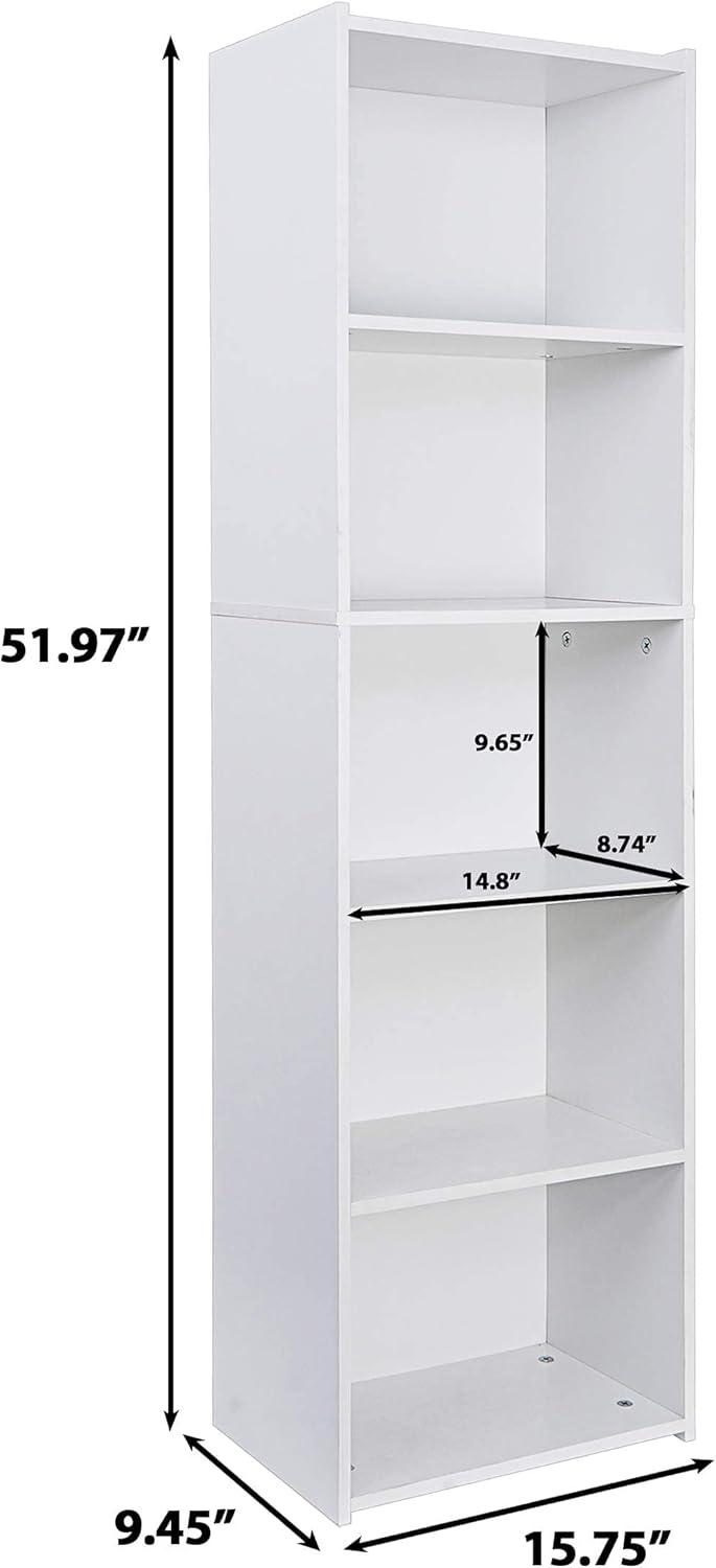 ZENY 5-Tiers Bookshelf Bookcase Multipurpose Collection Display Storage