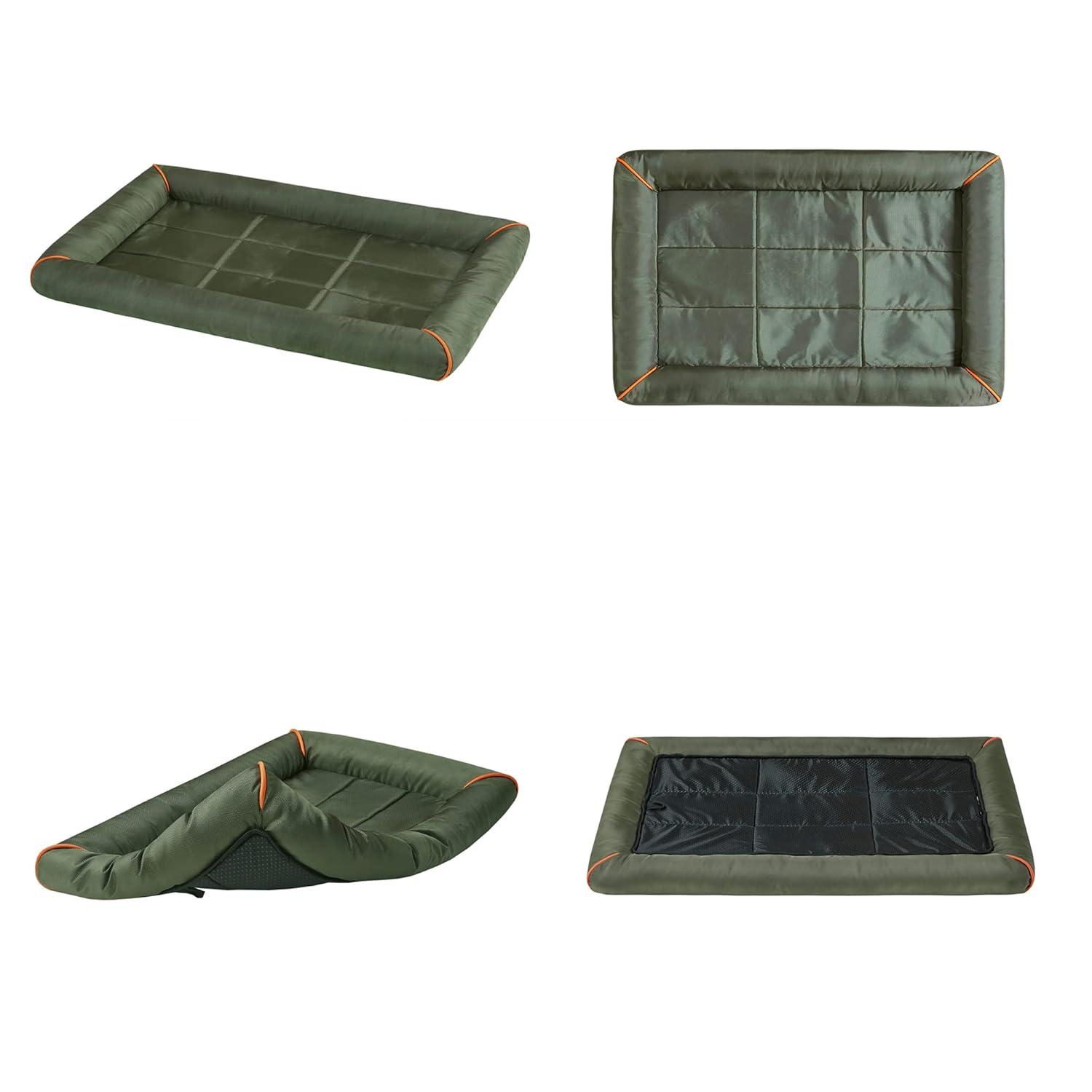 Friends Forever Nova Bolster Dog Bed Crate Pad, Washable Dog Mat for Raised Dog Bed and Dog Crate Bed