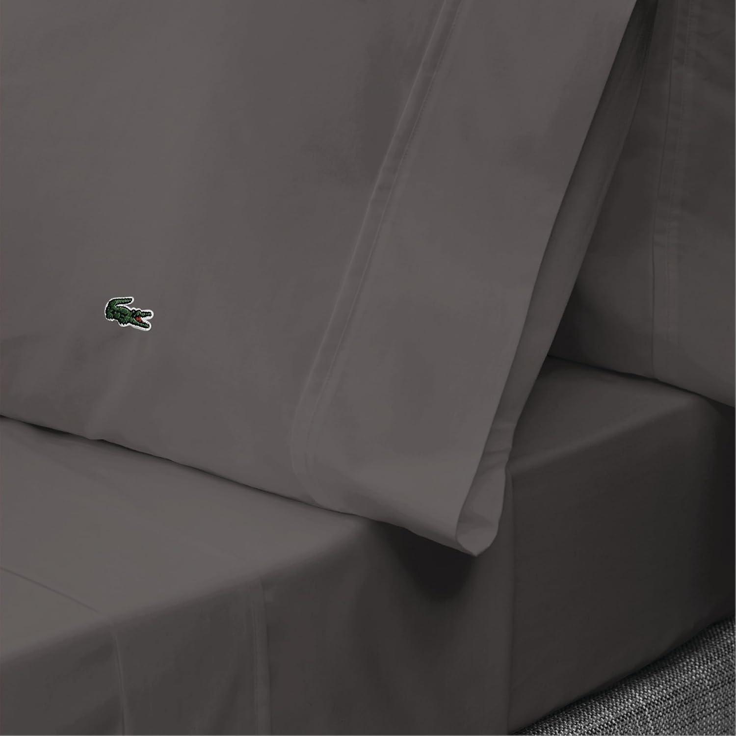 Lacoste Cotton Percale 200 Thread Count 100% Cotton Sheet Set