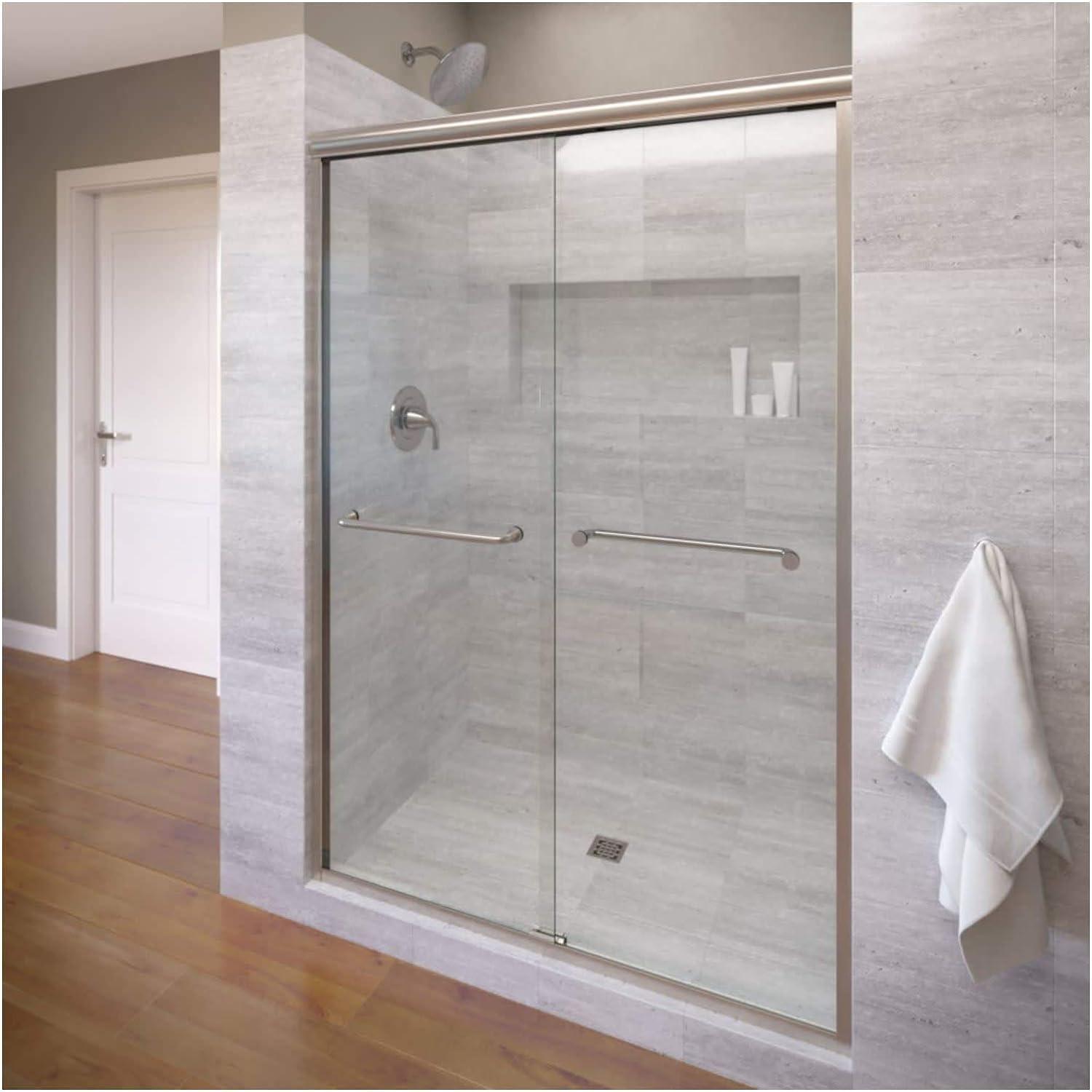 Infinity 55" W x 70" H Bypass Semi-Frameless Shower Door