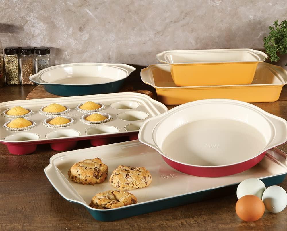 Savory Saffron 6-Piece Multicolor Ceramic Nonstick Bakeware Set