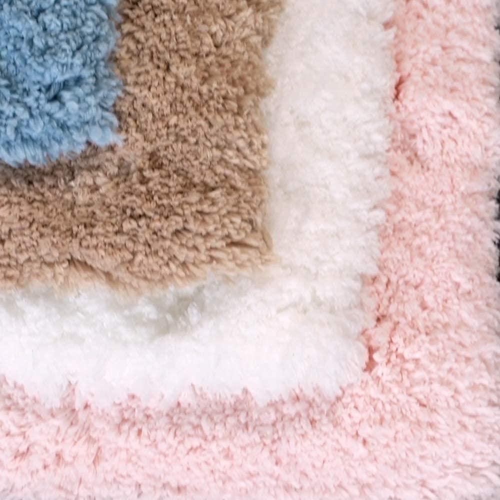 Sheepping Bathroom Rugs Microfiber Plush Bath Mat Machine Washable, Non Slip Rubber and Absorbency Bath Rugs for Bathroom Floor, Door and Sink, Rectangular Floor Mat,Light Pink,32"x 20"