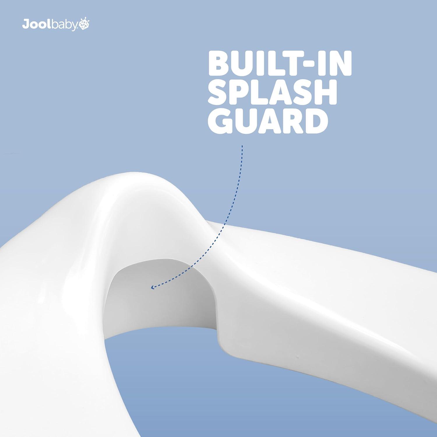 Jool Baby Potty Training Seat for Boys and Girls, Fits Round & Oval Toilets, Non-Slip with Splash Guard, Includes Free Storage Hook (Gray)