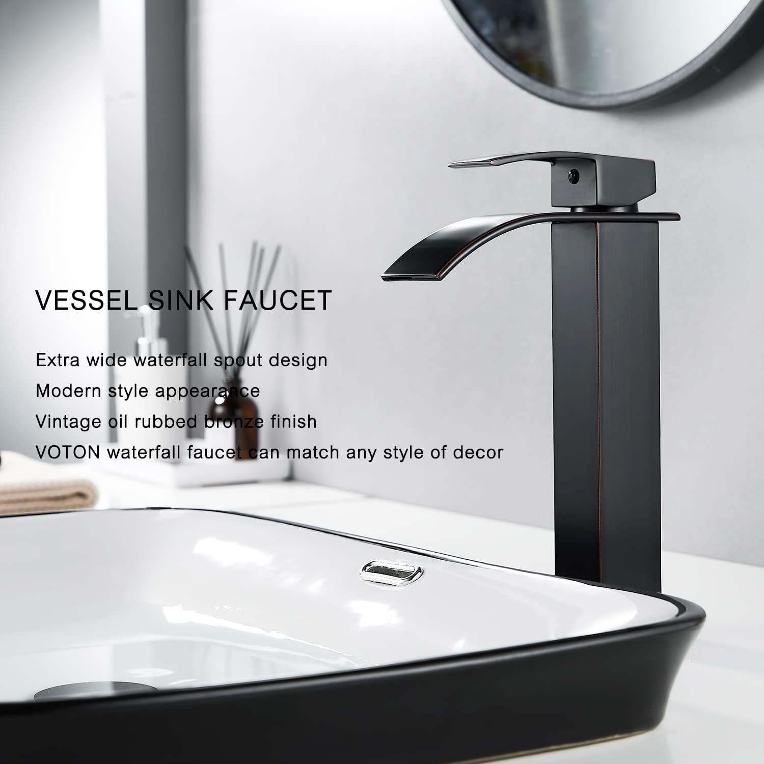 Oil Rubbed Bronze Single Handle Vessel Sink Faucet