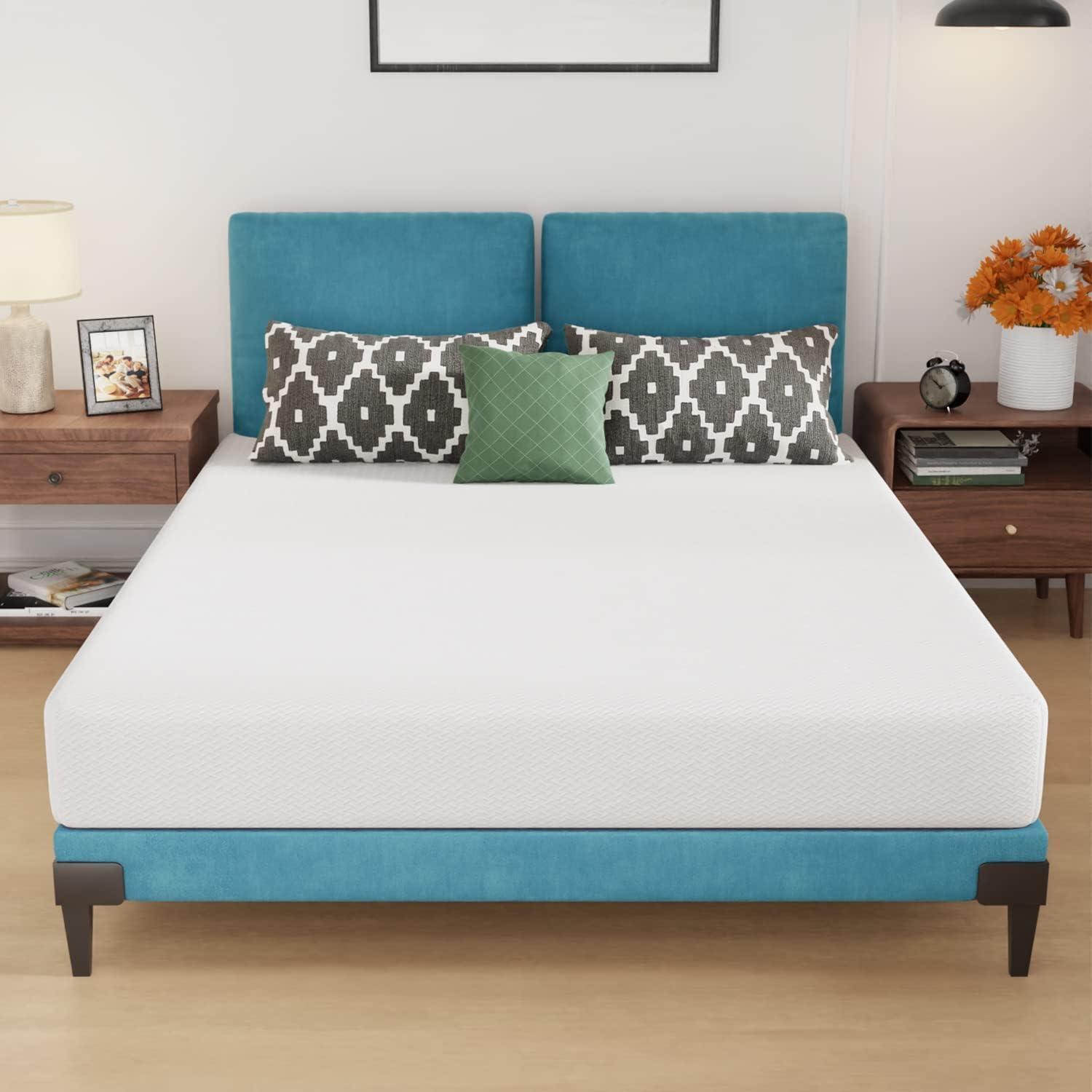 Queen 8-Inch Gel Memory Foam Mattress with Adjustable Base