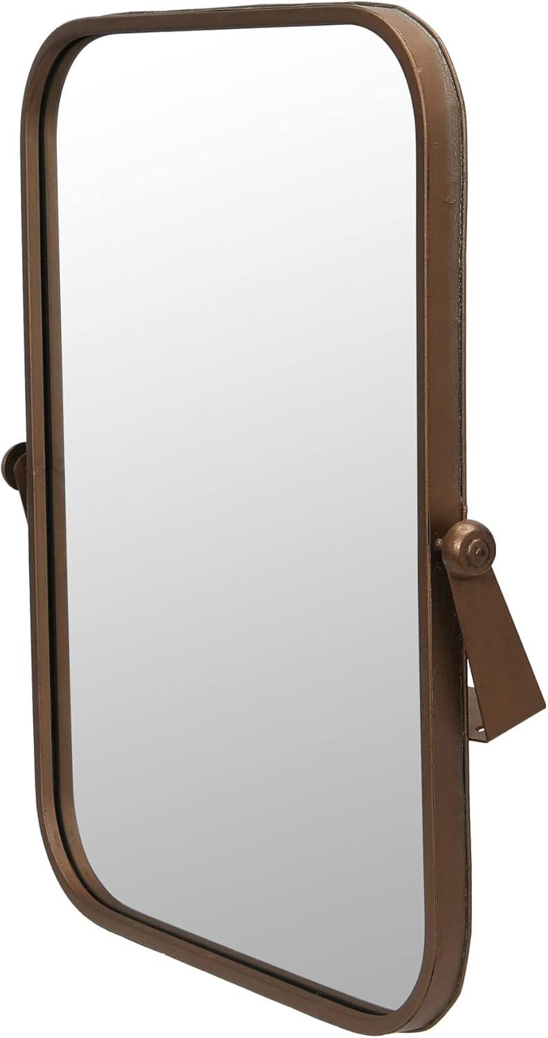 24&#34; x 20.5&#34; Decorative Pivoting Wall Mirror Copper - Storied Home