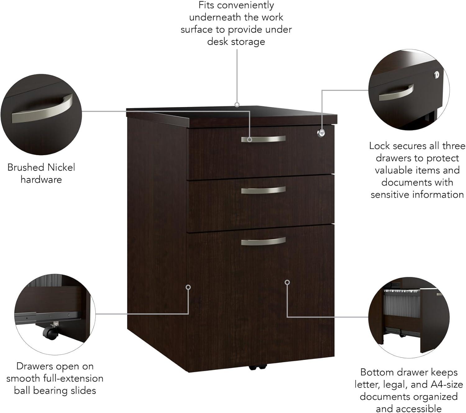 Office In An Hour 16''W 3 -Drawer Mobile File Cabinet