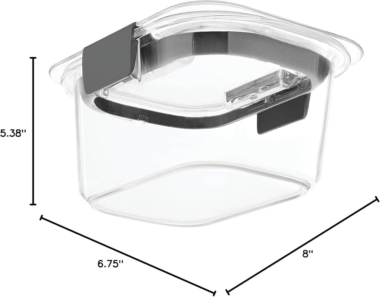 Rubbermaid® Brilliance® Leak-Proof Food Storage Containers with Airtight Lids, Set of 3 (6 Pieces Total) | BPA-Free & Stain Resistant