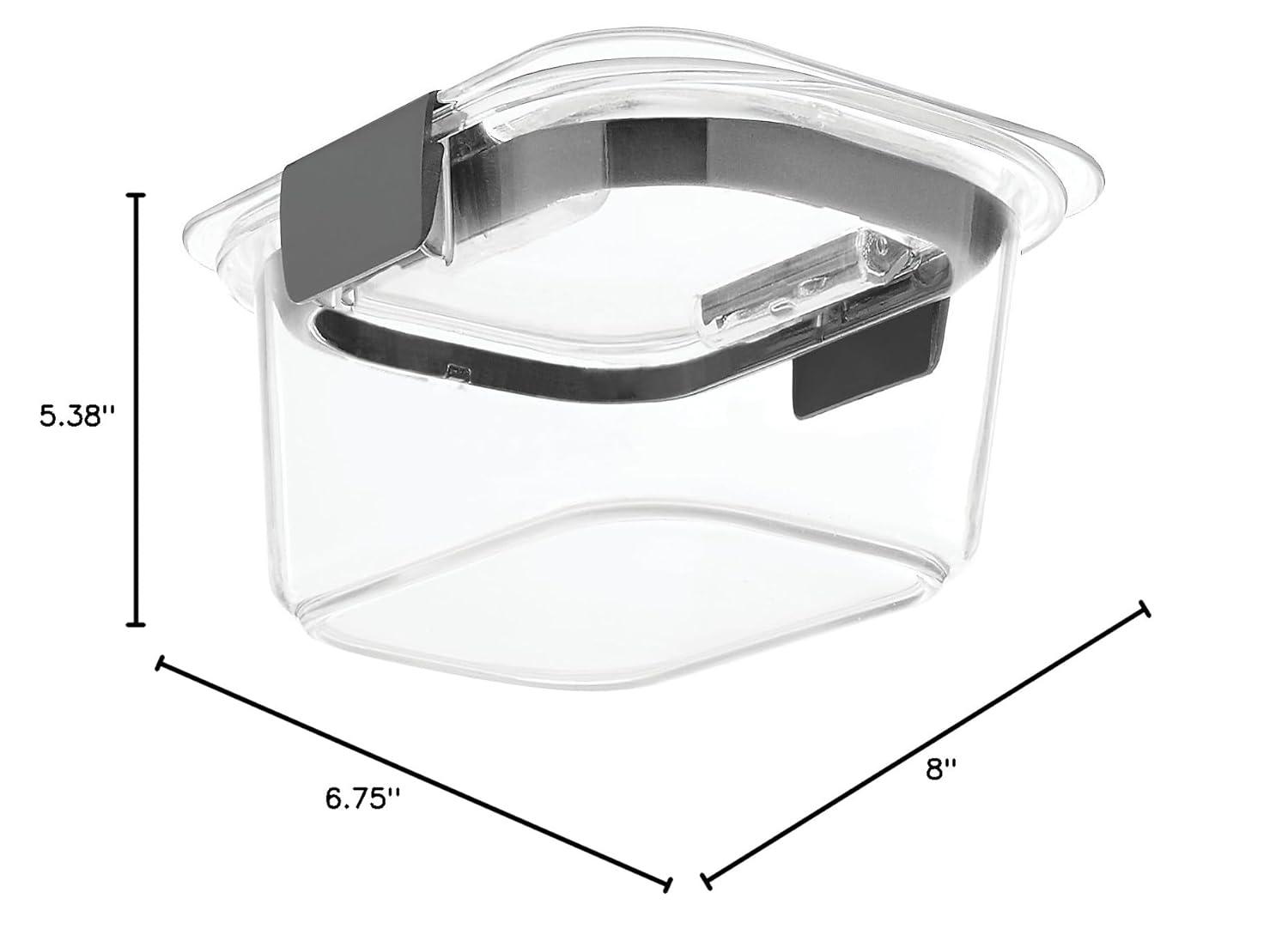 Rubbermaid® Brilliance® Leak-Proof Food Storage Containers with Airtight Lids, Set of 3 (6 Pieces Total) | BPA-Free & Stain Resistant