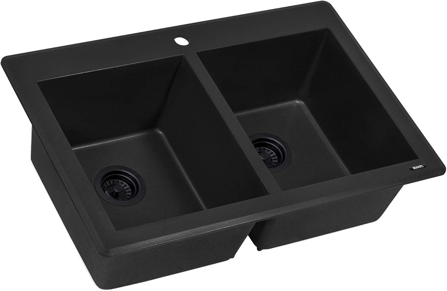 Ruvati 33 x 22 inch epiGranite Top-Mount Granite Composite Kitchen Sink