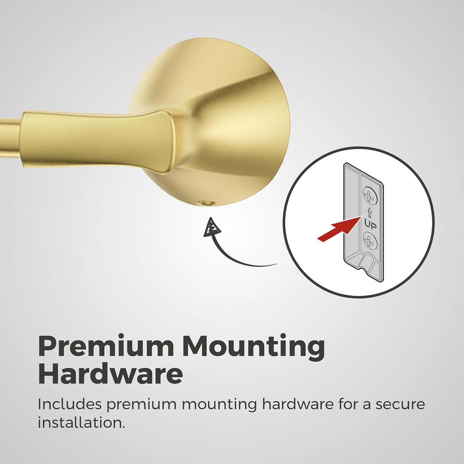 Willa Wall Mount Double Post Toilet Paper Holder in Brushed Gold