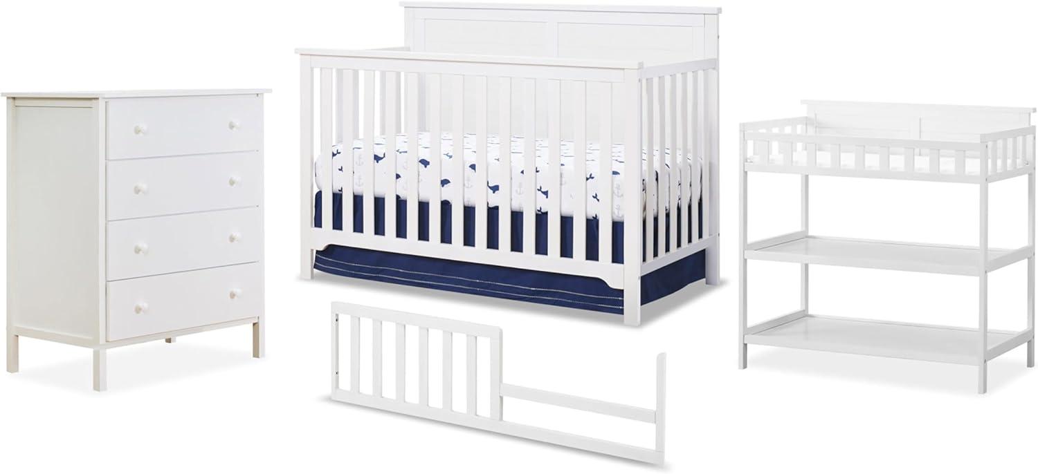 White Wood 4-Piece Nursery Furniture Set