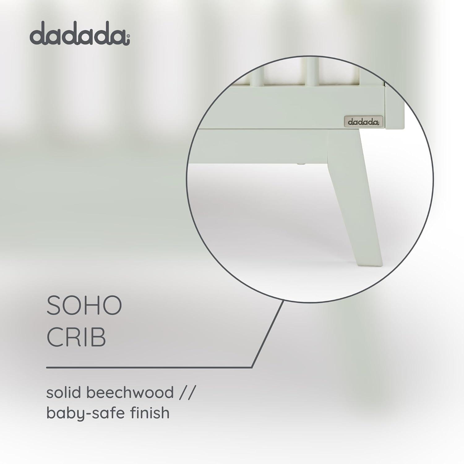 dadada Sage Soho 3-in-1 Convertible Crib to Toddler Bed Furniture