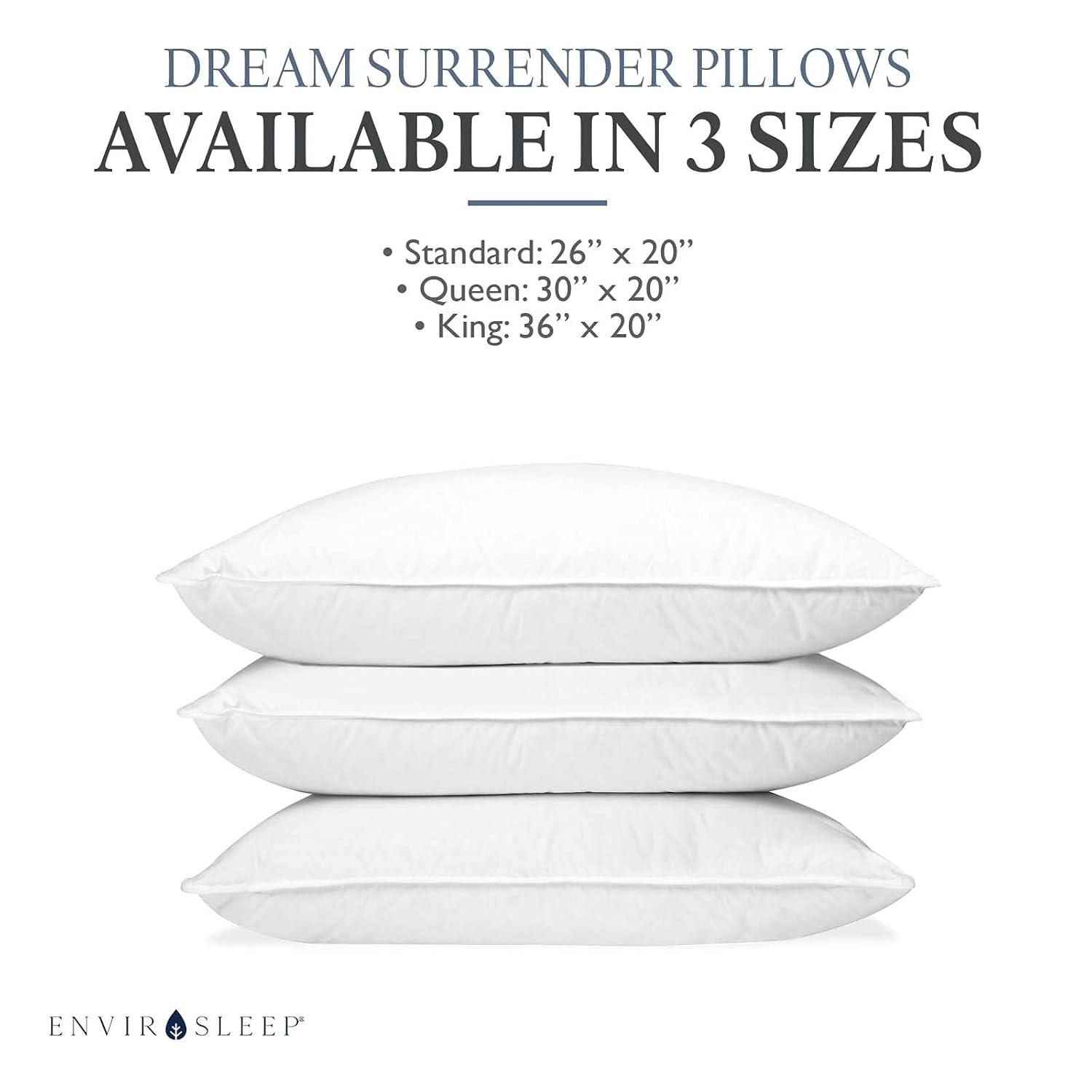 Hypoallergenic Medium Firm White Cotton Bed Pillow Set