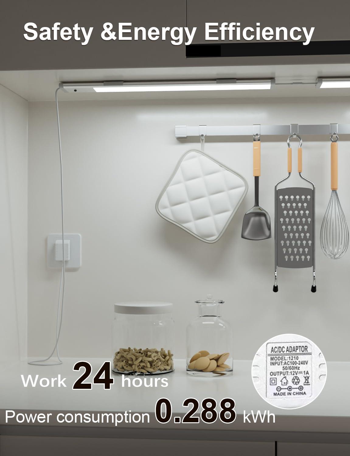 Remote Control RGB Lights Under Cabinet Lighting Rechargeable, 48-LED Wireless Kitchen Counter Lights Closet Light RGB Bar Perfect for Indoor Pantry Display Shelf Hallway 1 Pack, 15 Color Changing