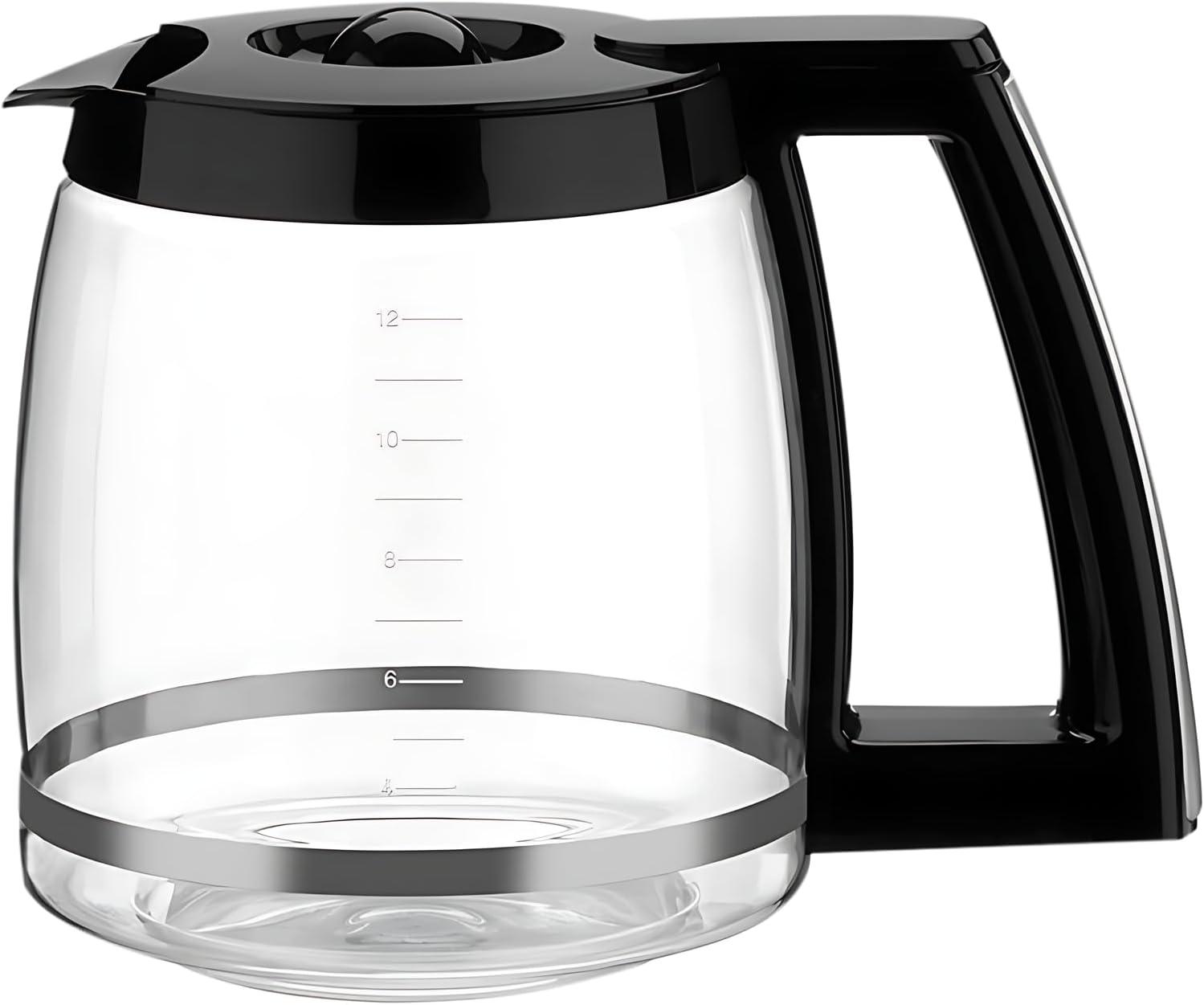 Stack man 12-Cup Replacement Glass Coffee Carafe For Cuisinart Coffee Maker Models DCC-1200, DCC-1100BK, DCC-2650, CHW-12, CHW-12P1, DGB-550BK, DGB-550BK1, DGB-625BC, DGB-700BC, And SS-12 | Part# DCC-1200PRC