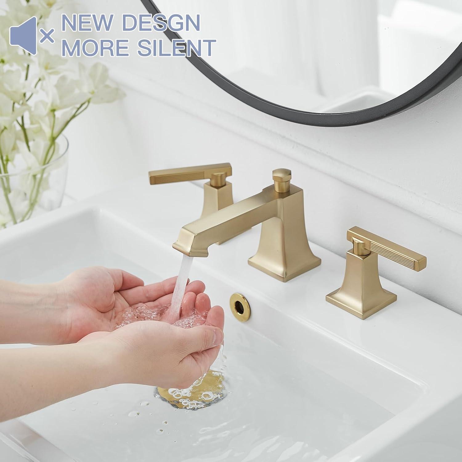 Widespread 2-handle Bathroom Faucet with Drain Assembly