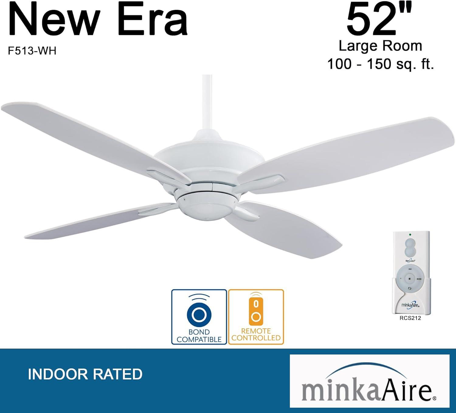 52" New Era 4 - Blade Standard Ceiling Fan with Remote Control