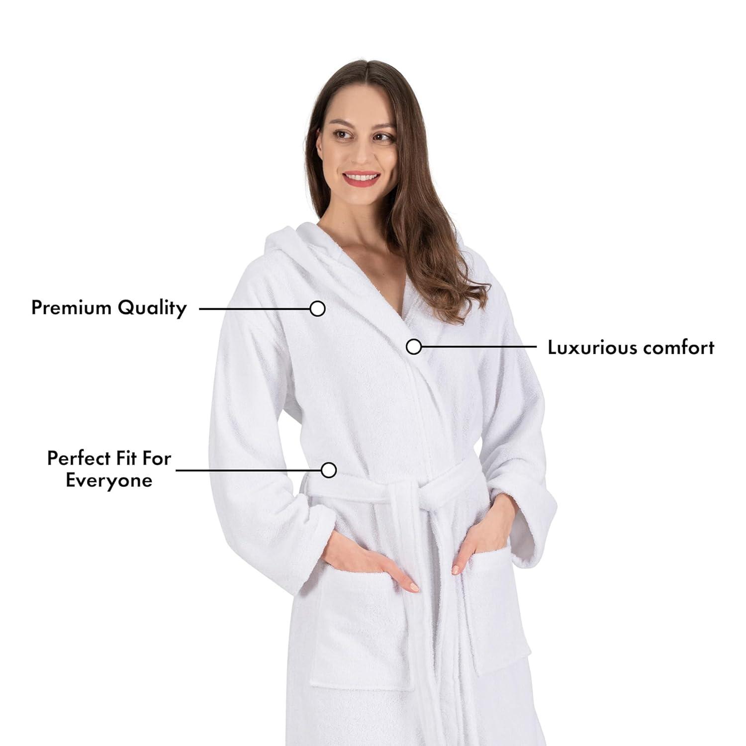 Nine West Hooded  Turkish Cotton Unisex Bath Robe Collection