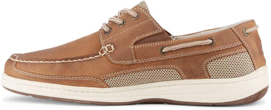 Dockers Mens Beacon Leather Casual Classic Boat Shoe with Stain Defender, Dark Tan, Size 11.5
