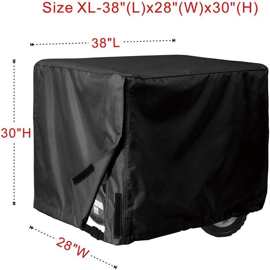 DanceeMangoos Porch Shield Waterproof Universal Generator Cover 38 x 28 x 30 inch - for Most Generators 5500-15000 Watt, Black
