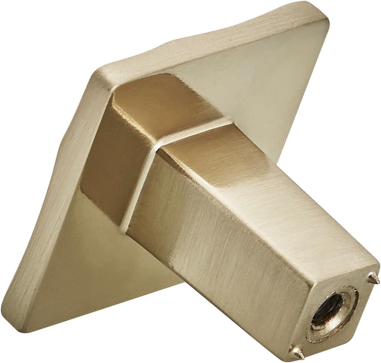 Amerock | Cabinet Knob | Golden Champagne | 1-3/16 inch (30 mm) Length | Kamari | 1 Pack | Drawer Knob | Cabinet Hardware