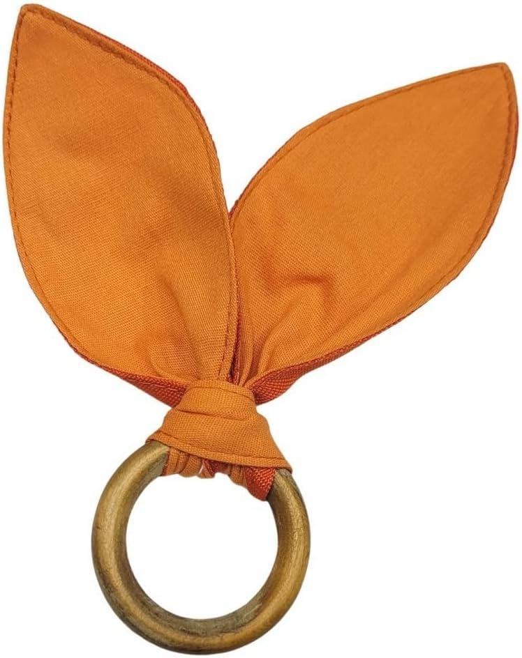 | Set of 4 Bunny Ears Napkin Rings | Home Decor, Dining Table Decor | Easter Decorations for Table (Orange)